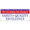 Signmission SETTING STANDARD SAFETY QUALITY EXCELLENCE BANNER SIGN workplace, 120" H, B-120 Setting Standard Saf B-120 Setting The Standard Saf - alternate 1
